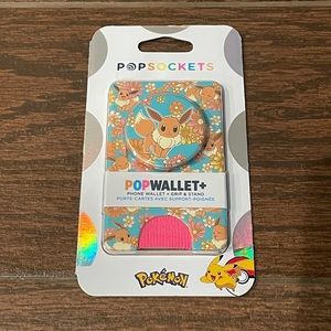 PopSockets PopWallet+ Pokemon Cell Phone Grip - Foil Flower Power Eevee